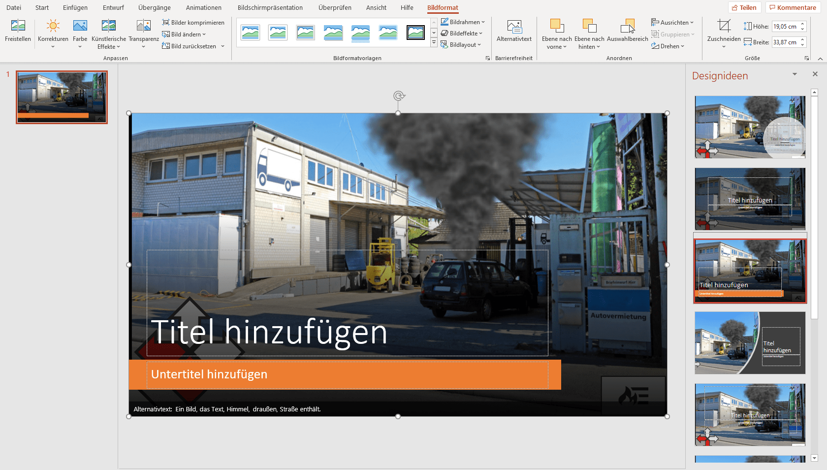 Szenario in PowerPoint-Präsentation einbinden